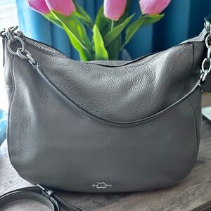 Coach Pebbled Leather Hobo. EUC